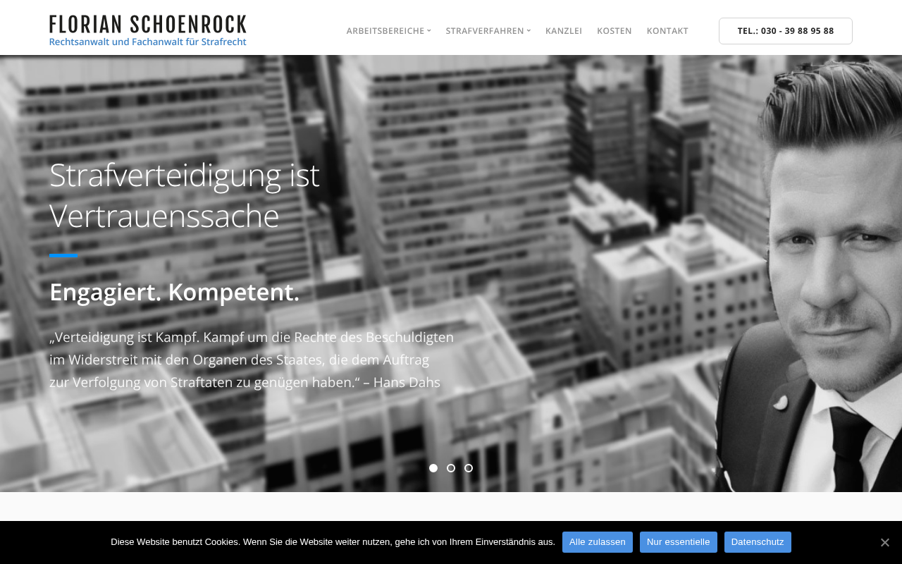 Rechtsanwalt Florian Schoenrock - Fachanwalt für Strafrecht screenshot