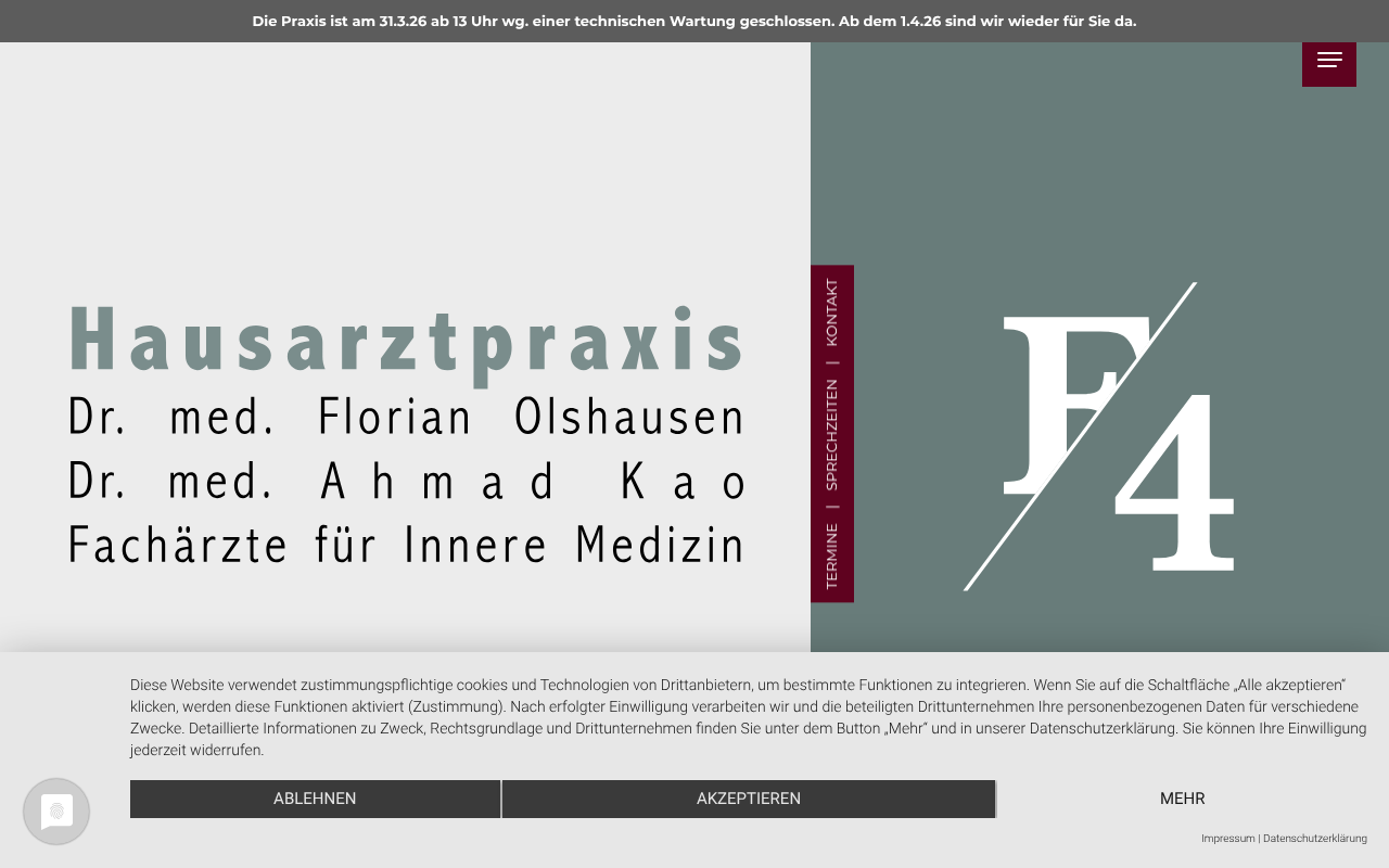 Internistische Hausarztpraxis - Dr. med. Florian Olshausen, Dr. med. Ahmad Kao