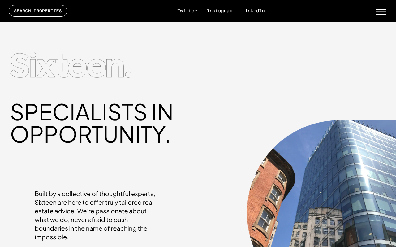 Sixteen Real Estate screenshot