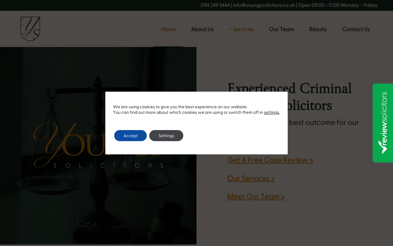 Youngs Solicitors screenshot