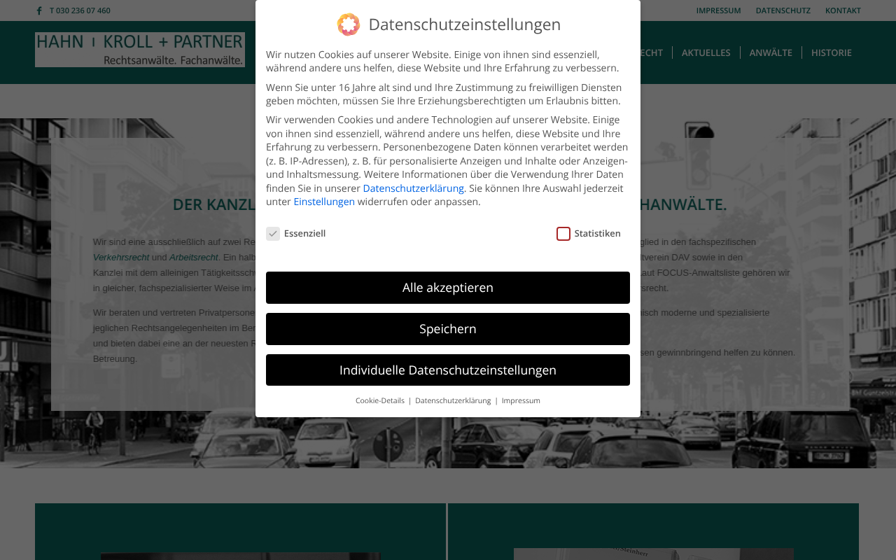 HAHN | KROLL + PARTNER mbB Rechtsanwälte. Fachanwälte. Kanzlei für Verkehrsrecht und Arbeitsrecht