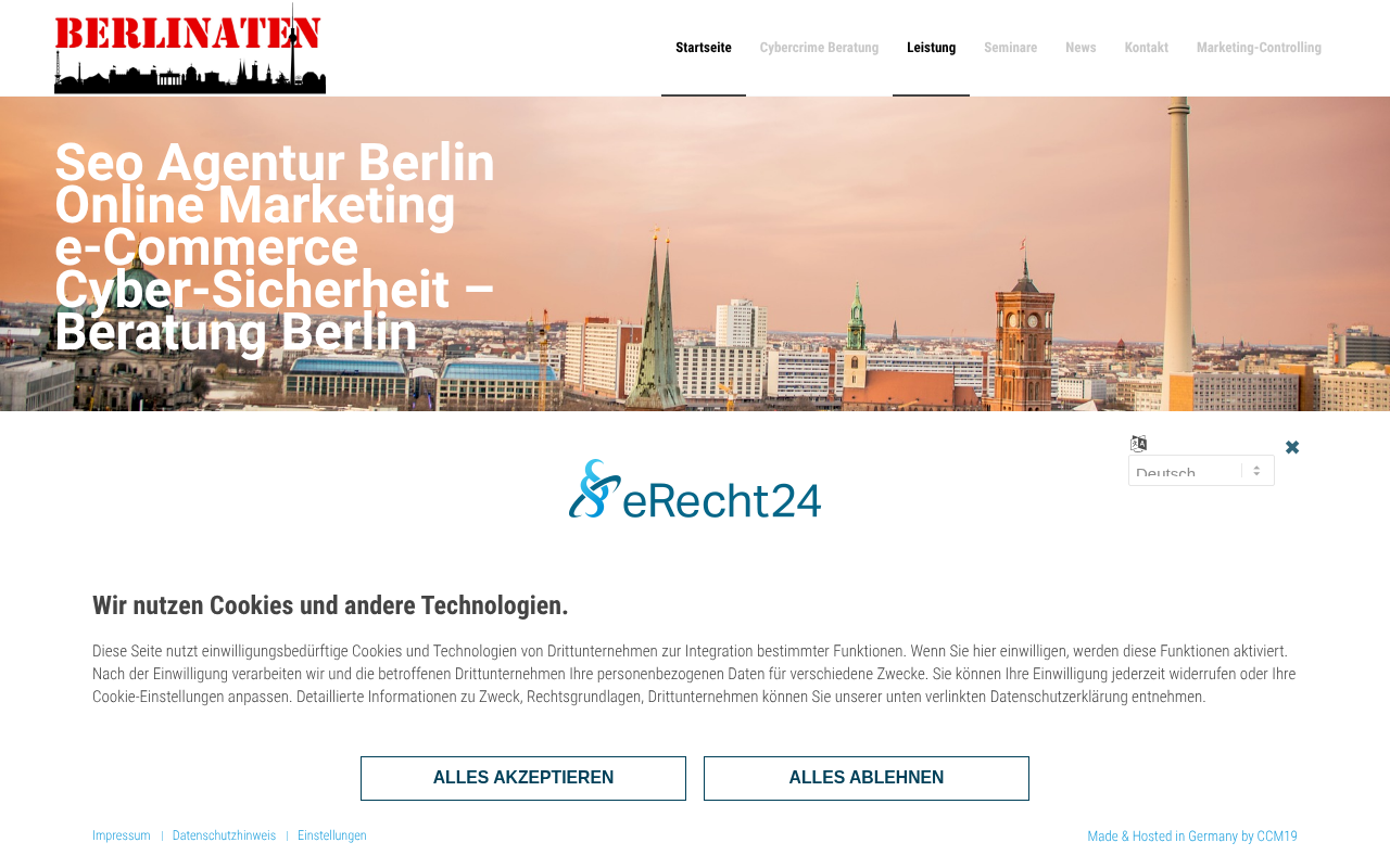 Seo Agentur Berlin - Berlinaten screenshot