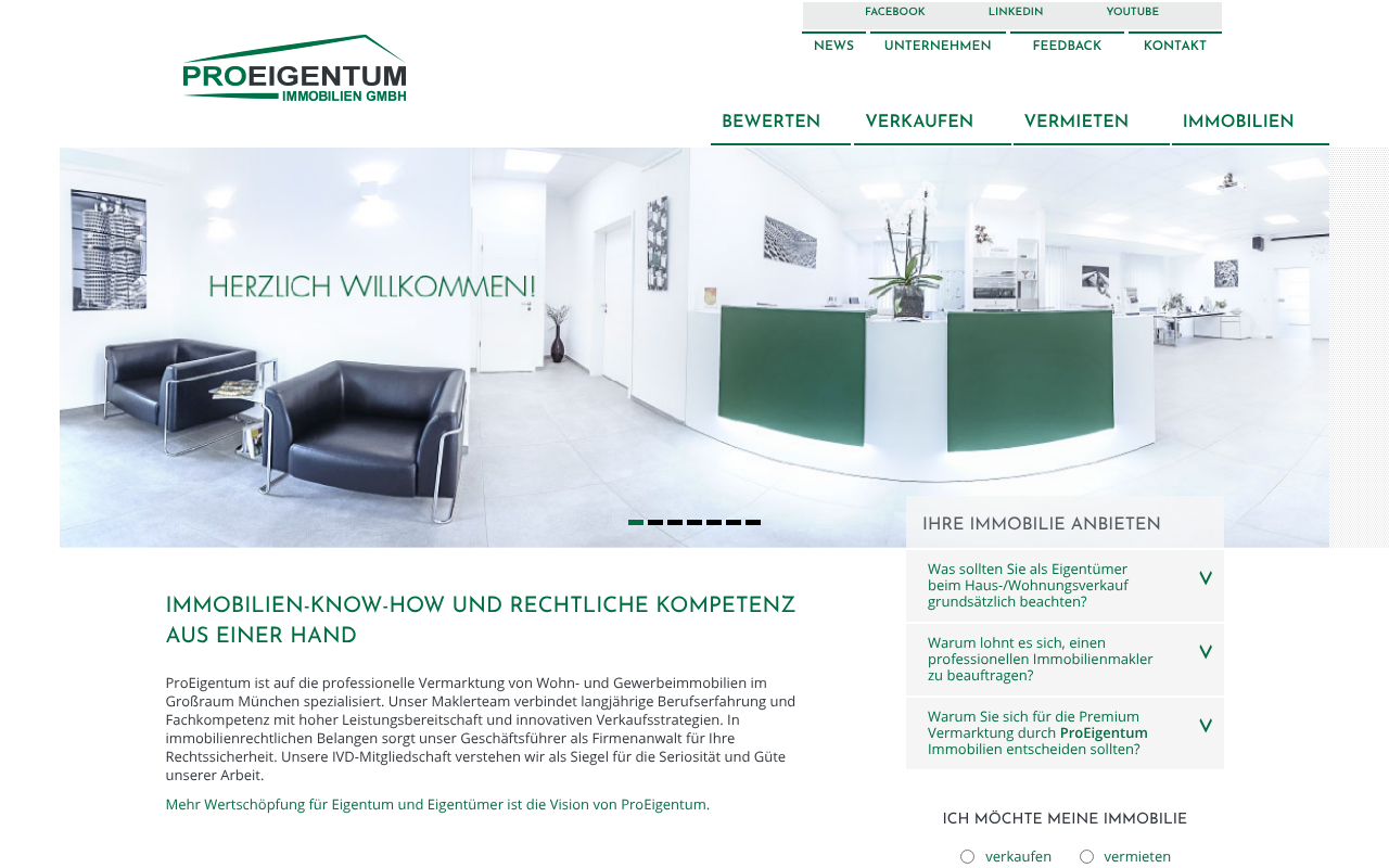 ProEigentum Immobilien GmbH screenshot