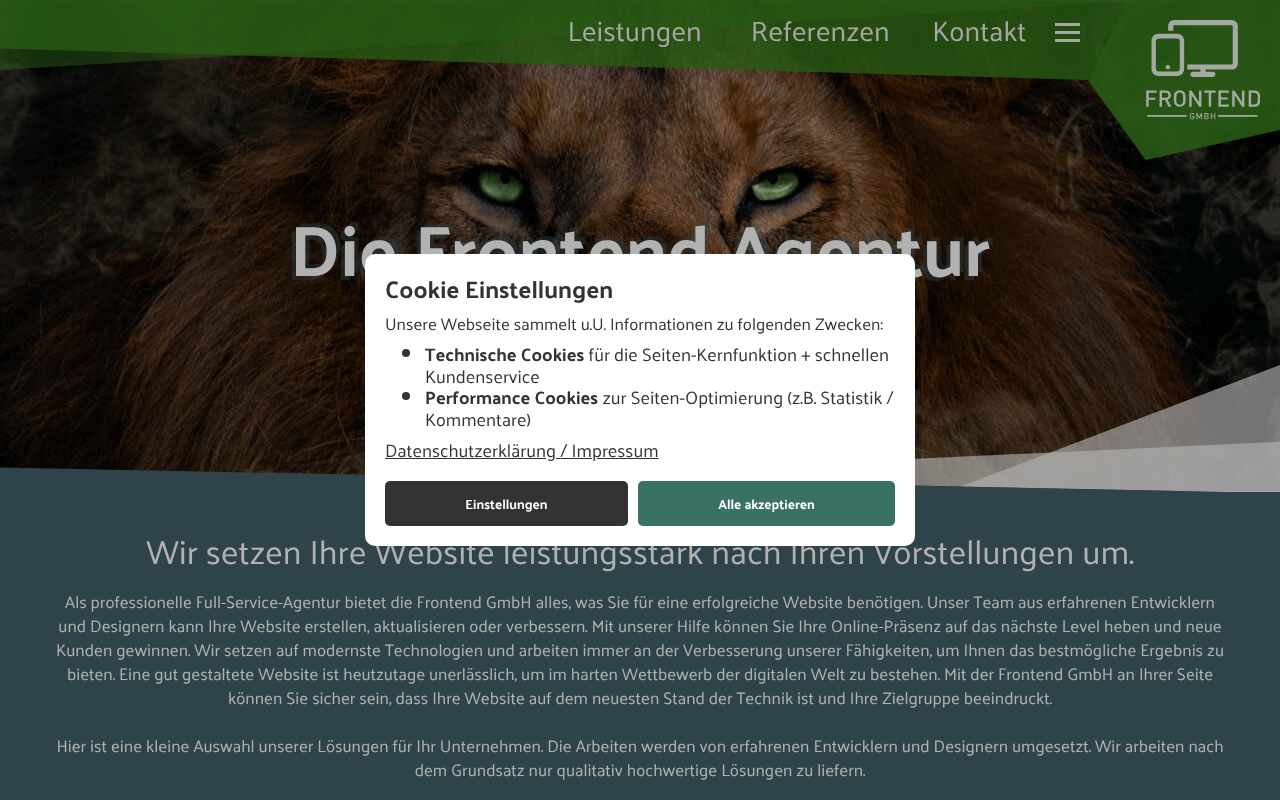 Frontend GmbH - Agentur für Websites, Webapps, WordPress & Optimierung — Web Directory