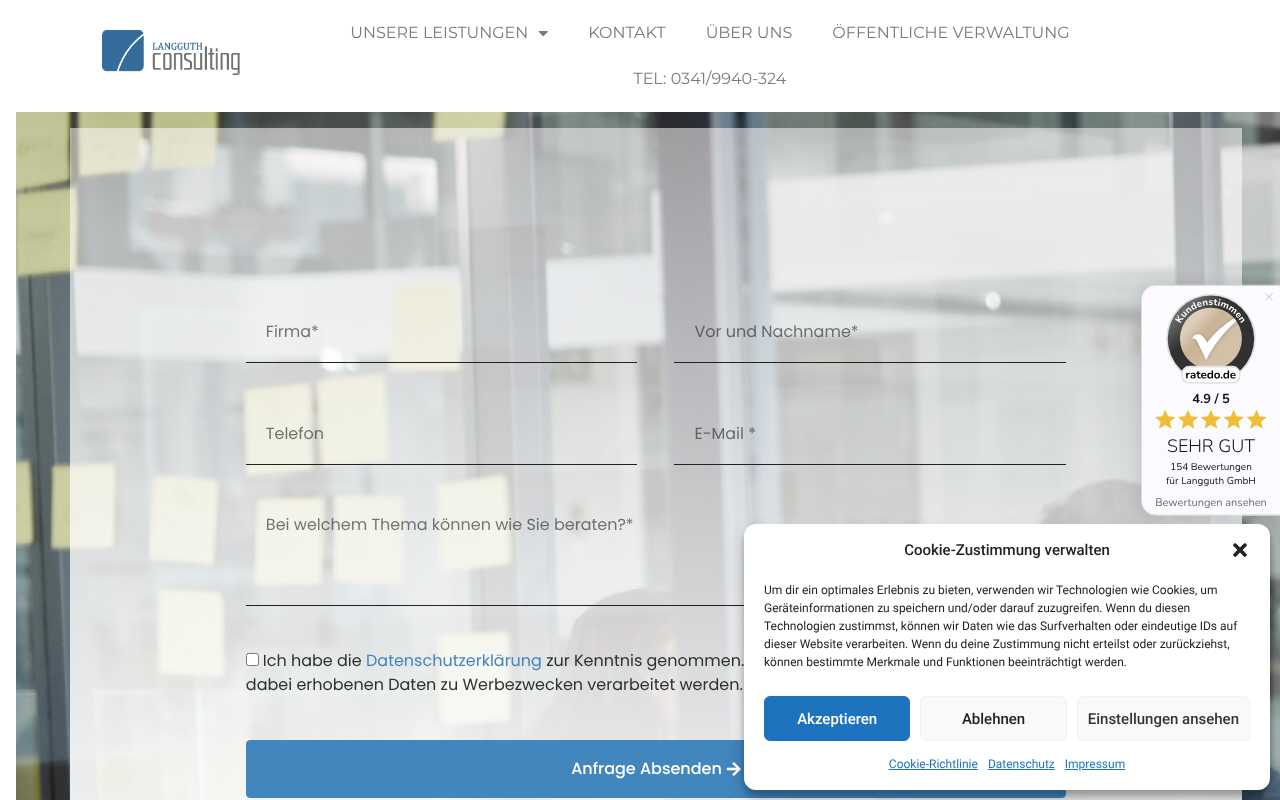 Unternehmensberatung München - Langguth GmbH - Werbeagentur - SEO Social Media Agentur screenshot