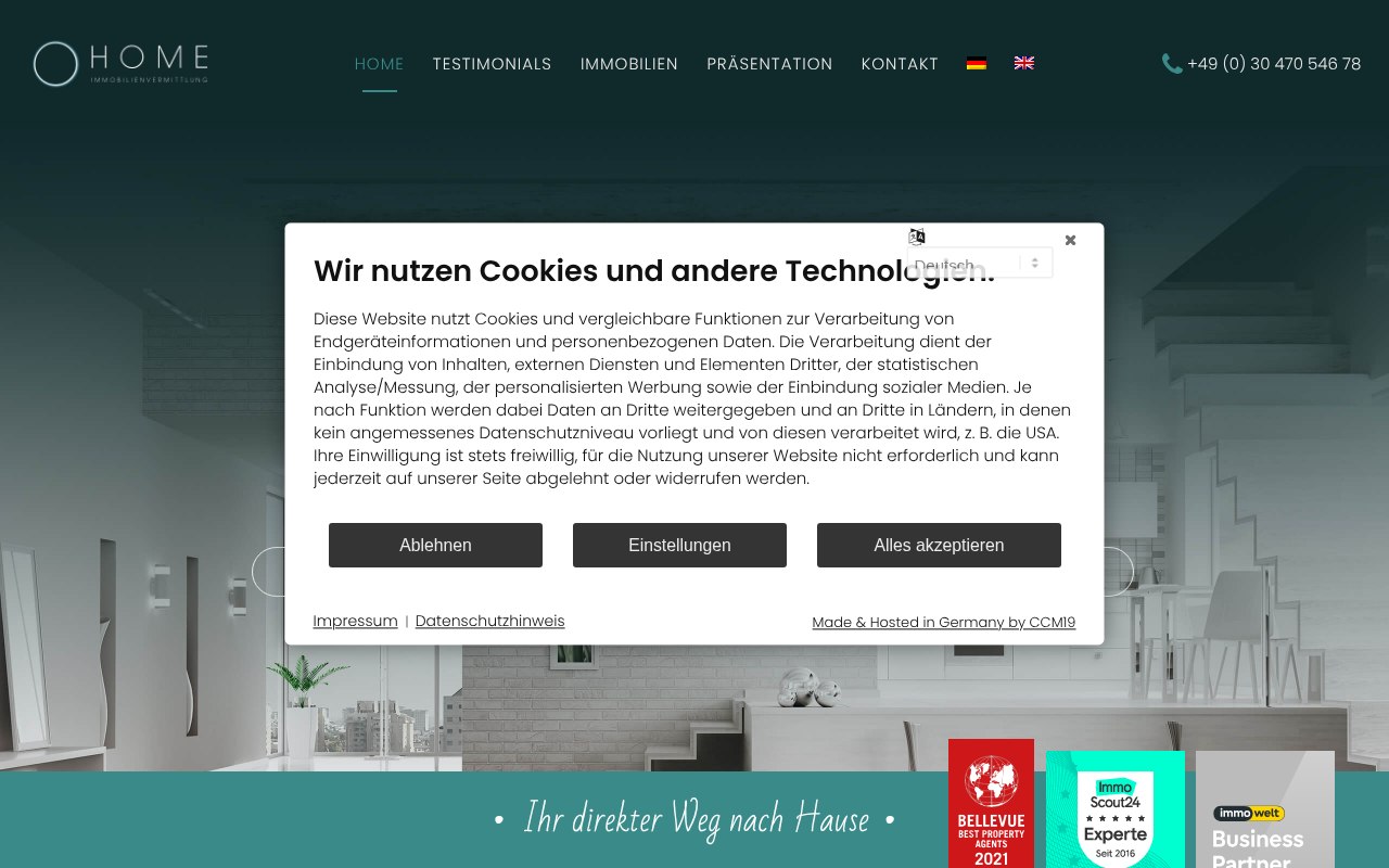 HOME IMMOBILIENVERMITTLUNG GMBH — Web Directory