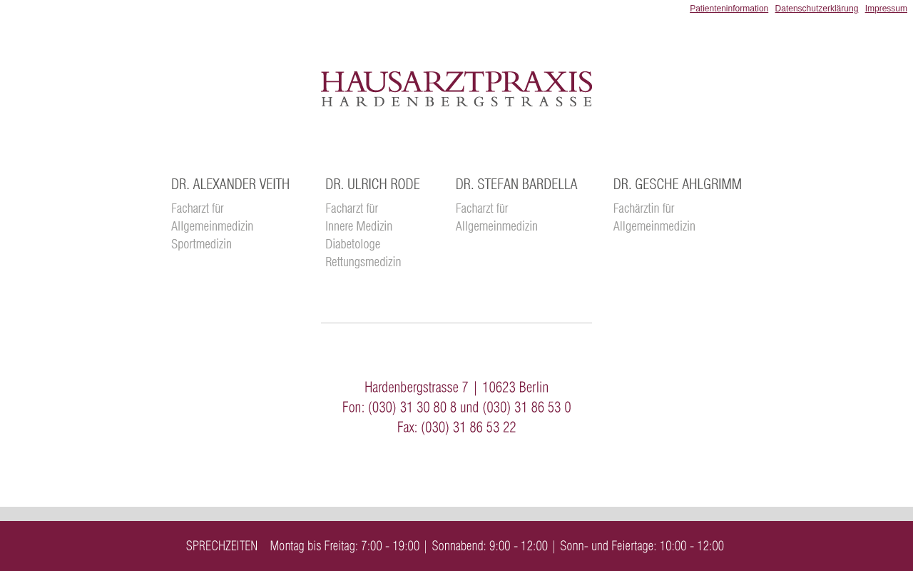 Hausarztpraxis Hardenbergstraße