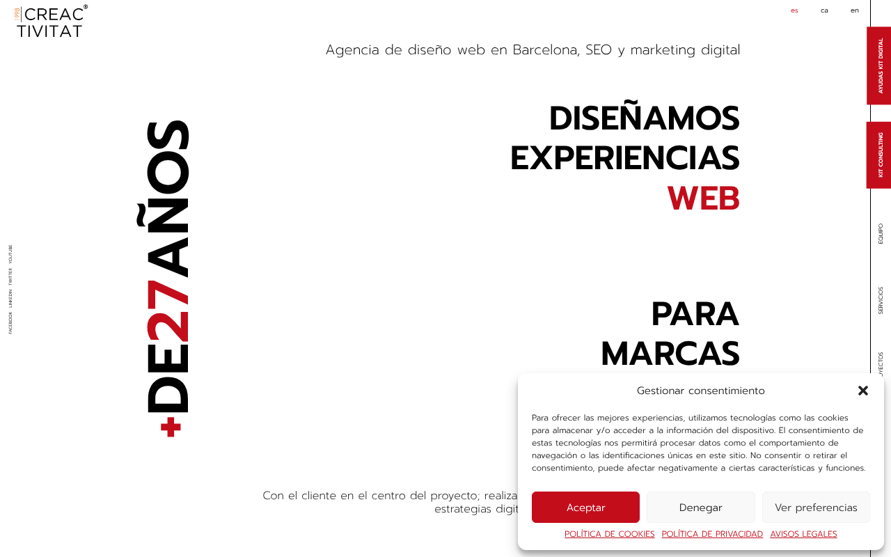 CREACTIVITAT • Disseny Web i Màrqueting Digital a Barcelona screenshot