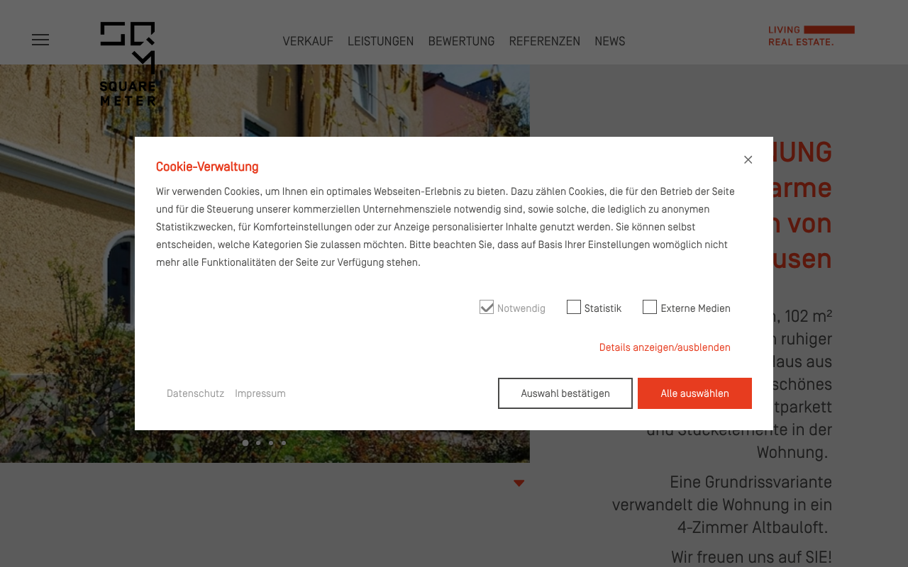SQUARE METER Immobilien GmbH screenshot
