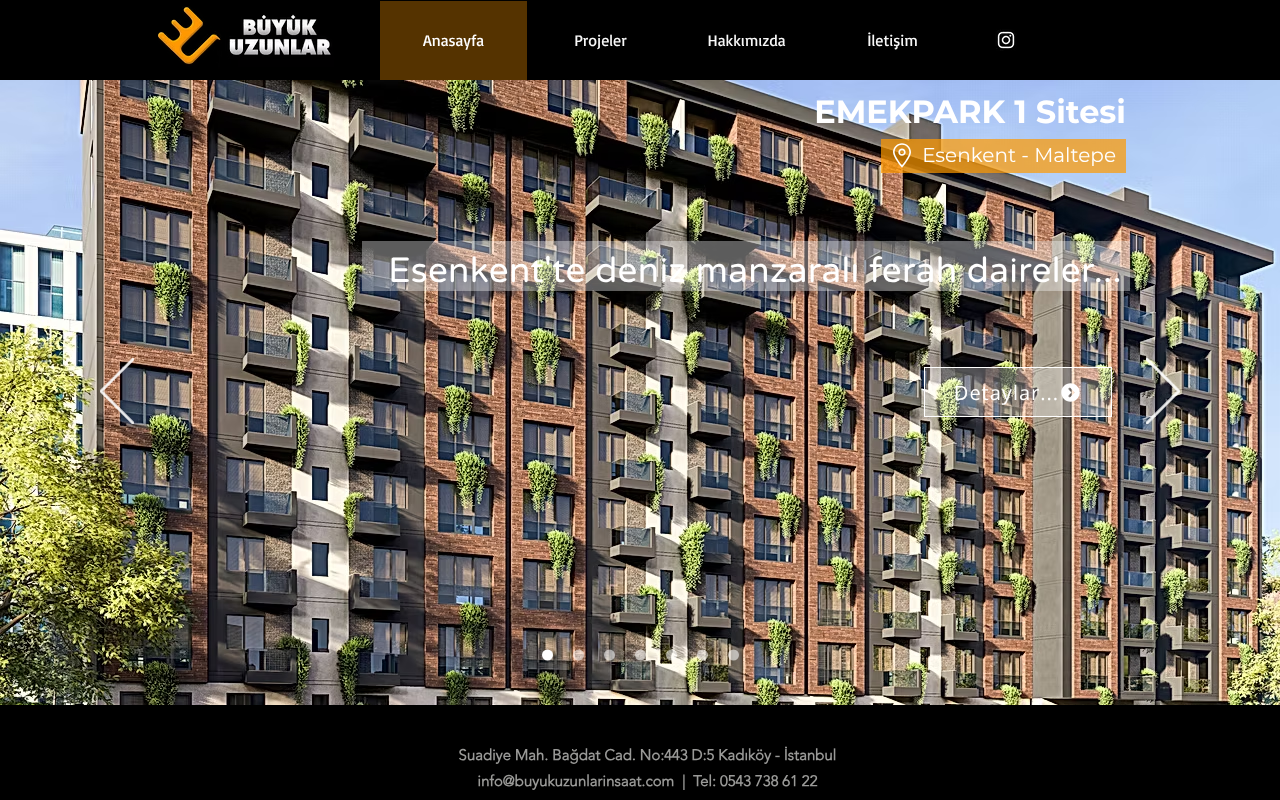 http://www.buyukuzunlarinsaat.com screenshot
