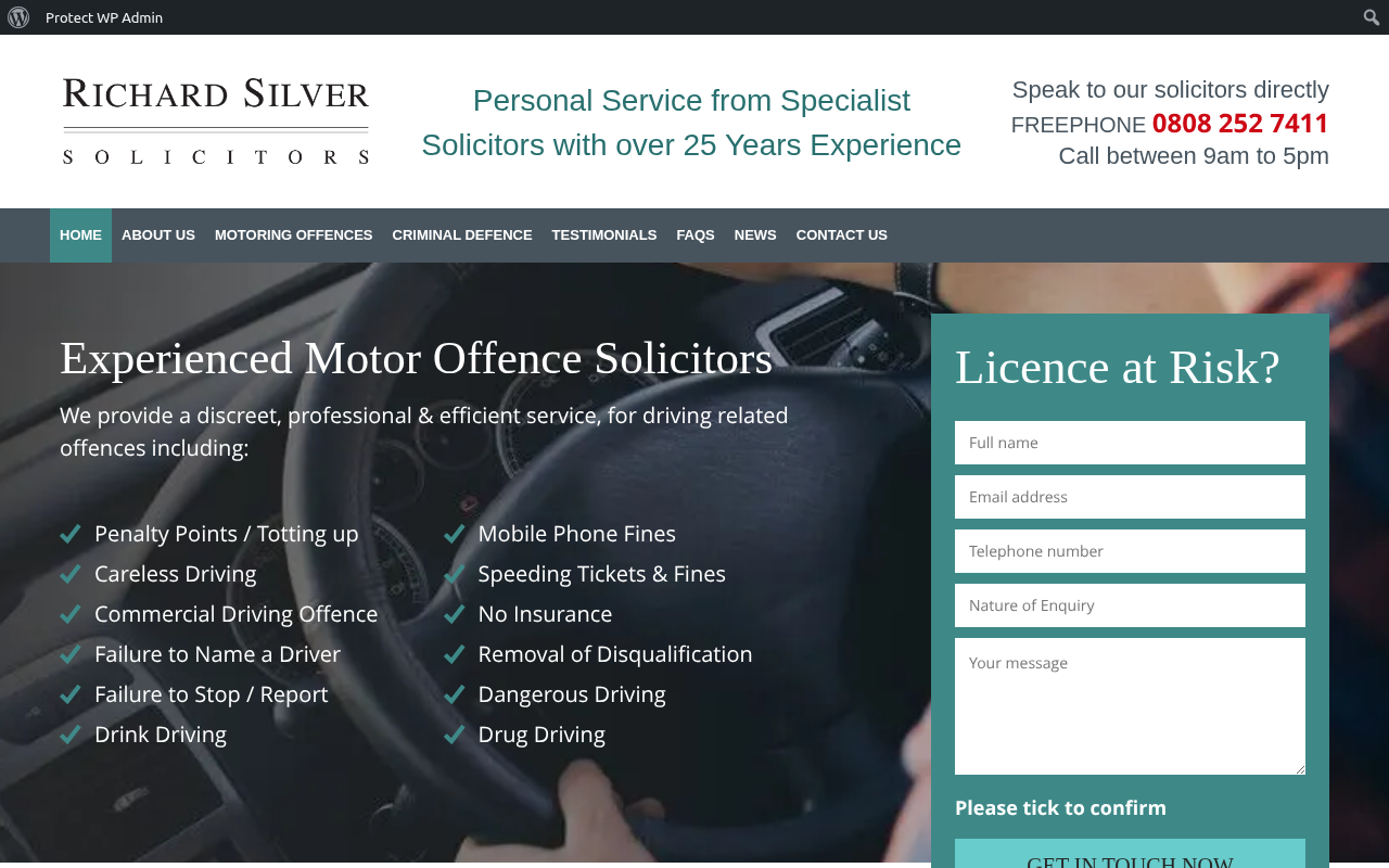 Richard Silver Solicitors screenshot