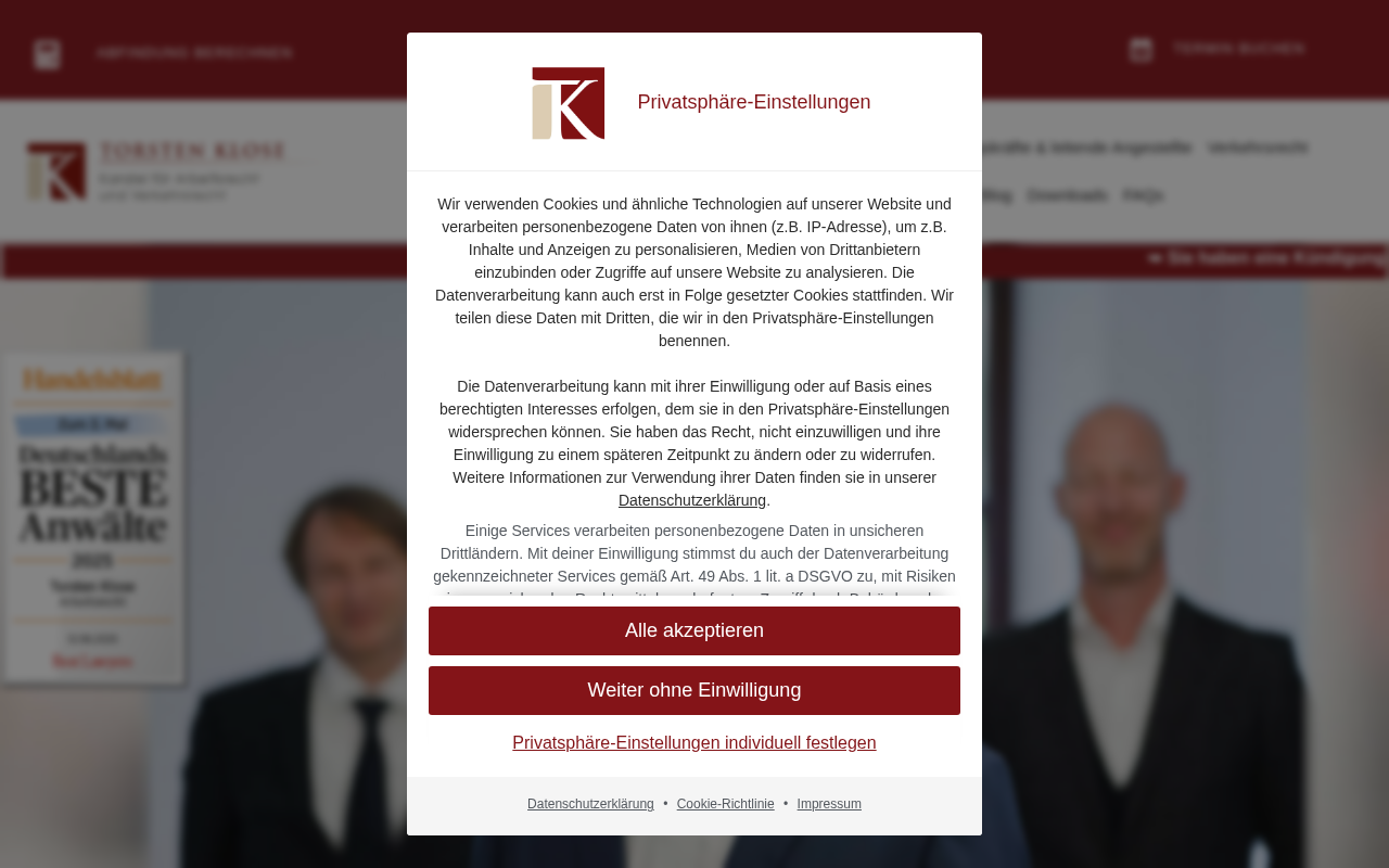 Kanzlei Torsten Klose - Arbeitsrecht & Verkehrsrecht