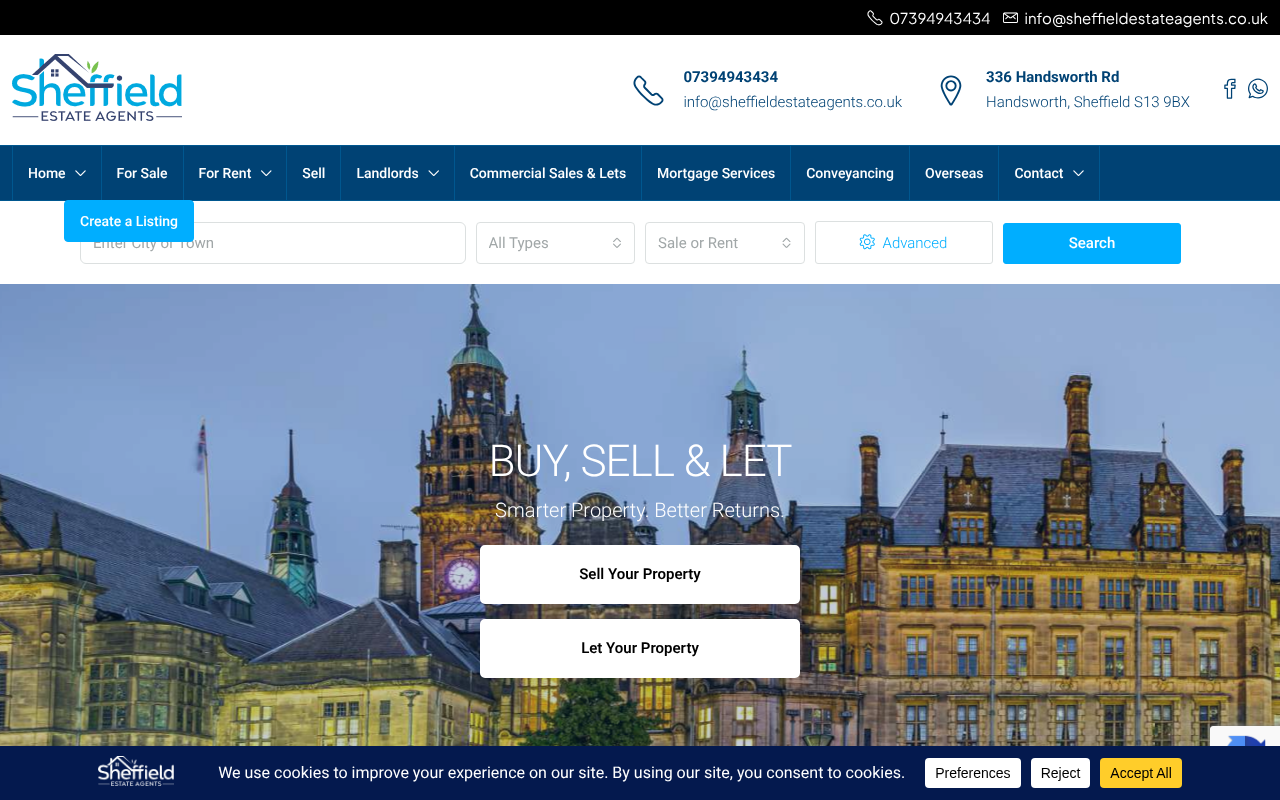 Sheffield Estate Agents Ltd screenshot