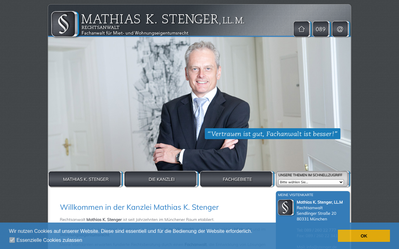 MATHIAS K. STENGER, LL.M. - RECHTSANWALTSKANZLEI FÜR MIET- und WEG-RECHT