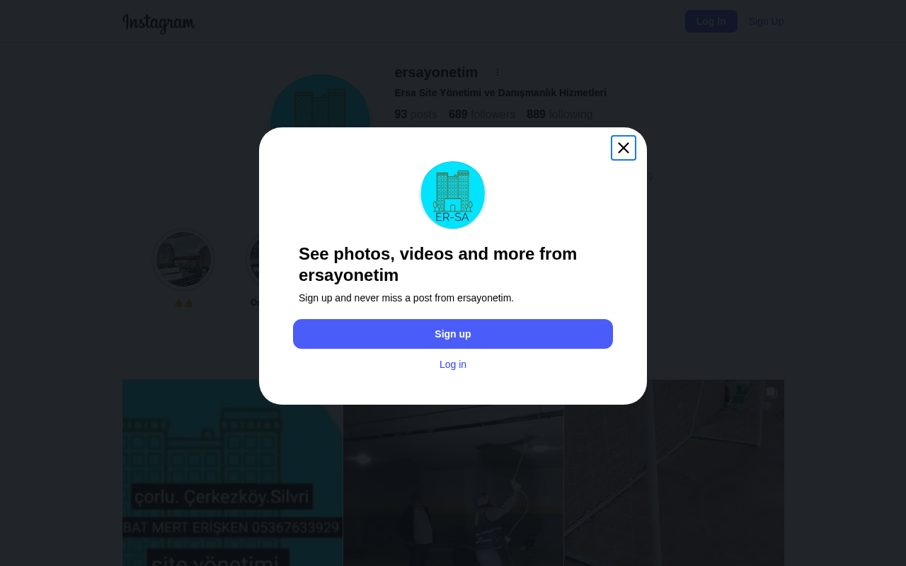 https://instagram.com/ersayonetim?igshid=ymmymta2m2y= screenshot — 12 May 2026