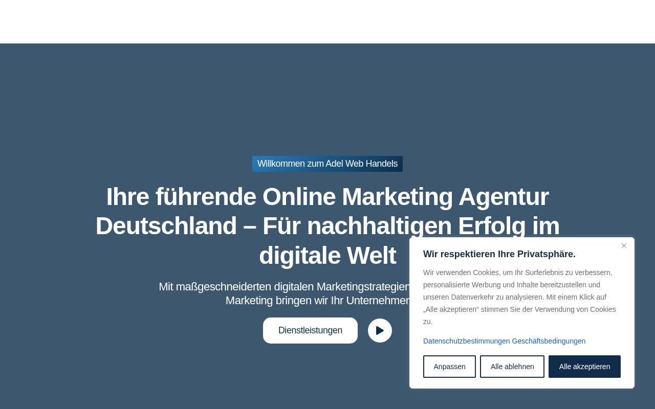 Adel Web Handels - Online Marketing Agentur Berlin screenshot