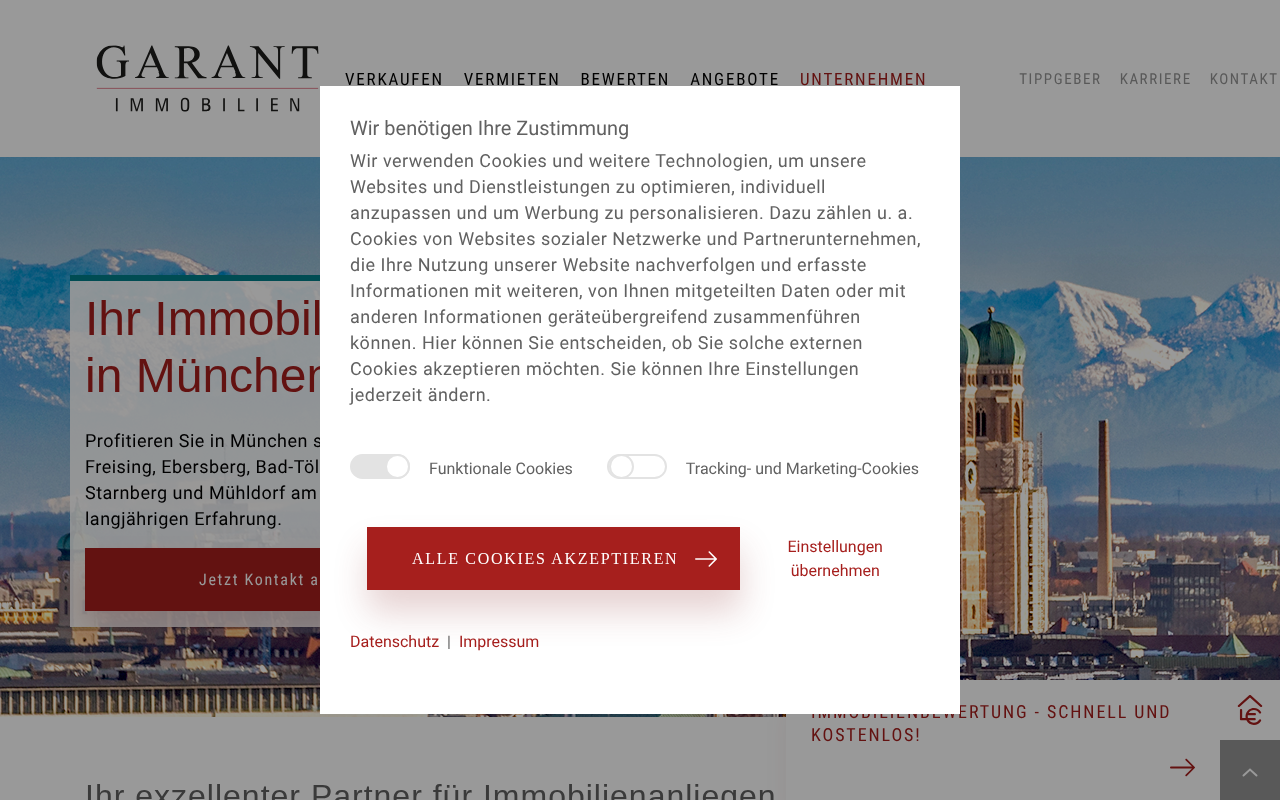 GARANT Immobilien Büro München-Maxvorstadt screenshot