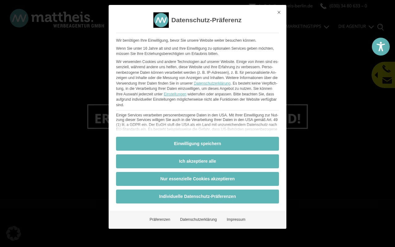 Mattheis. Werbeagentur GmbH, Berlin — Web Directory