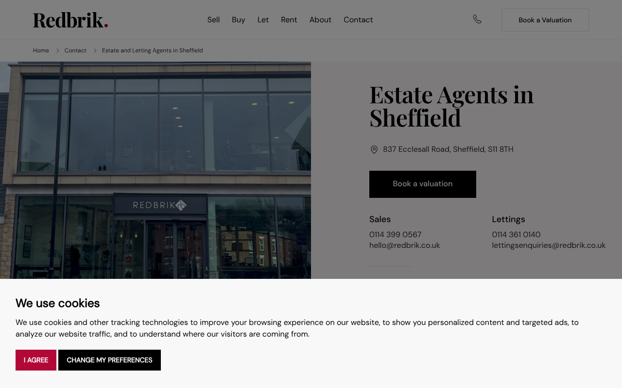 Redbrik Estate Agents in Sheffield screenshot