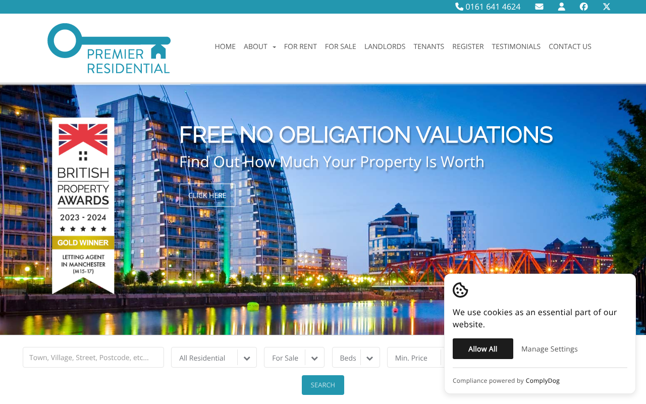 Premier Residential Lettings & Estate Agents in Manchester screenshot