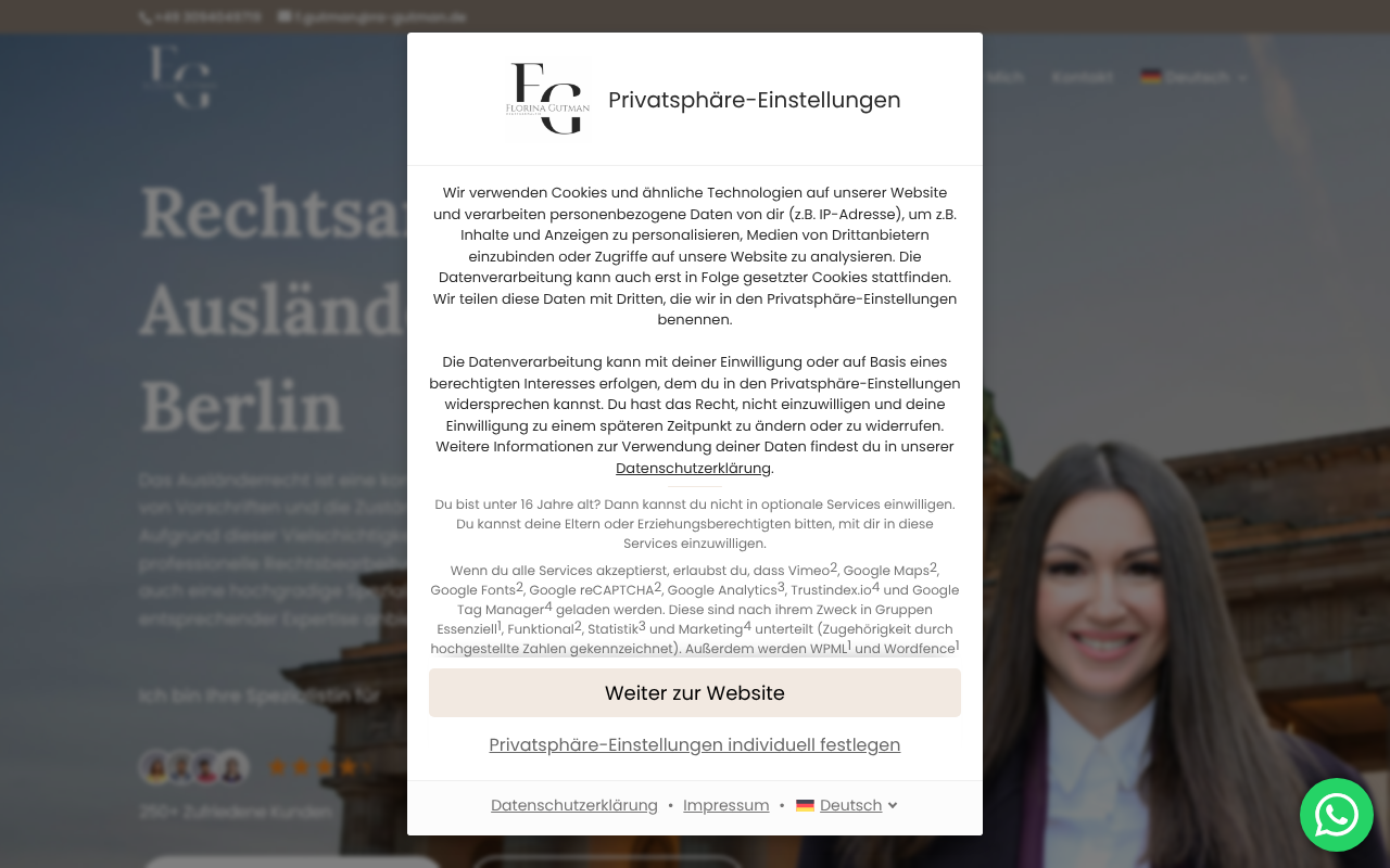 Rechtsanwältin Florina Gutman screenshot