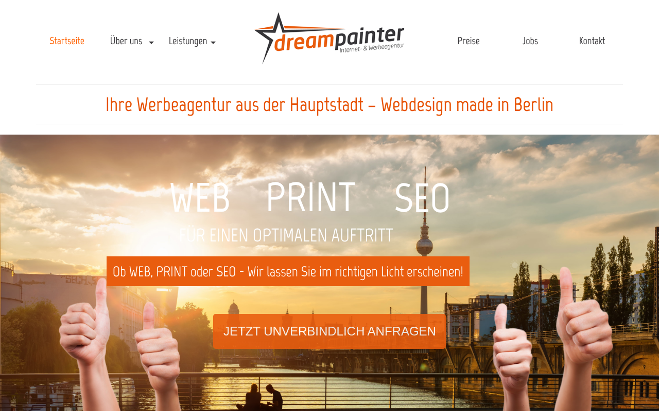 Dreampainter Internet- & Werbeagentur screenshot