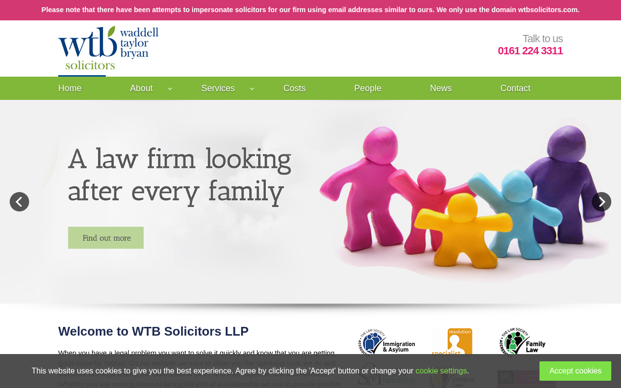 WTB Solicitors screenshot