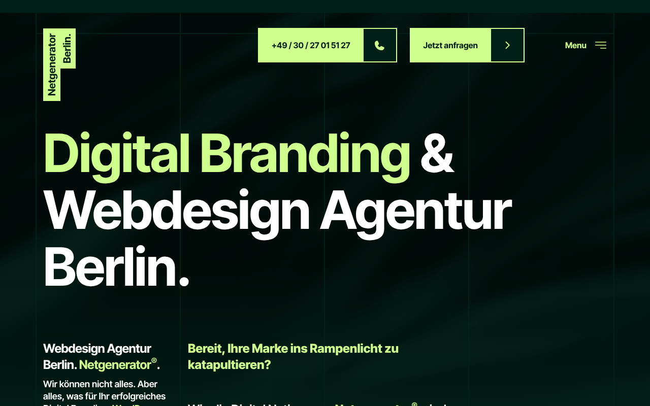 Webdesign Agentur Berlin: Netgenerator GmbH screenshot