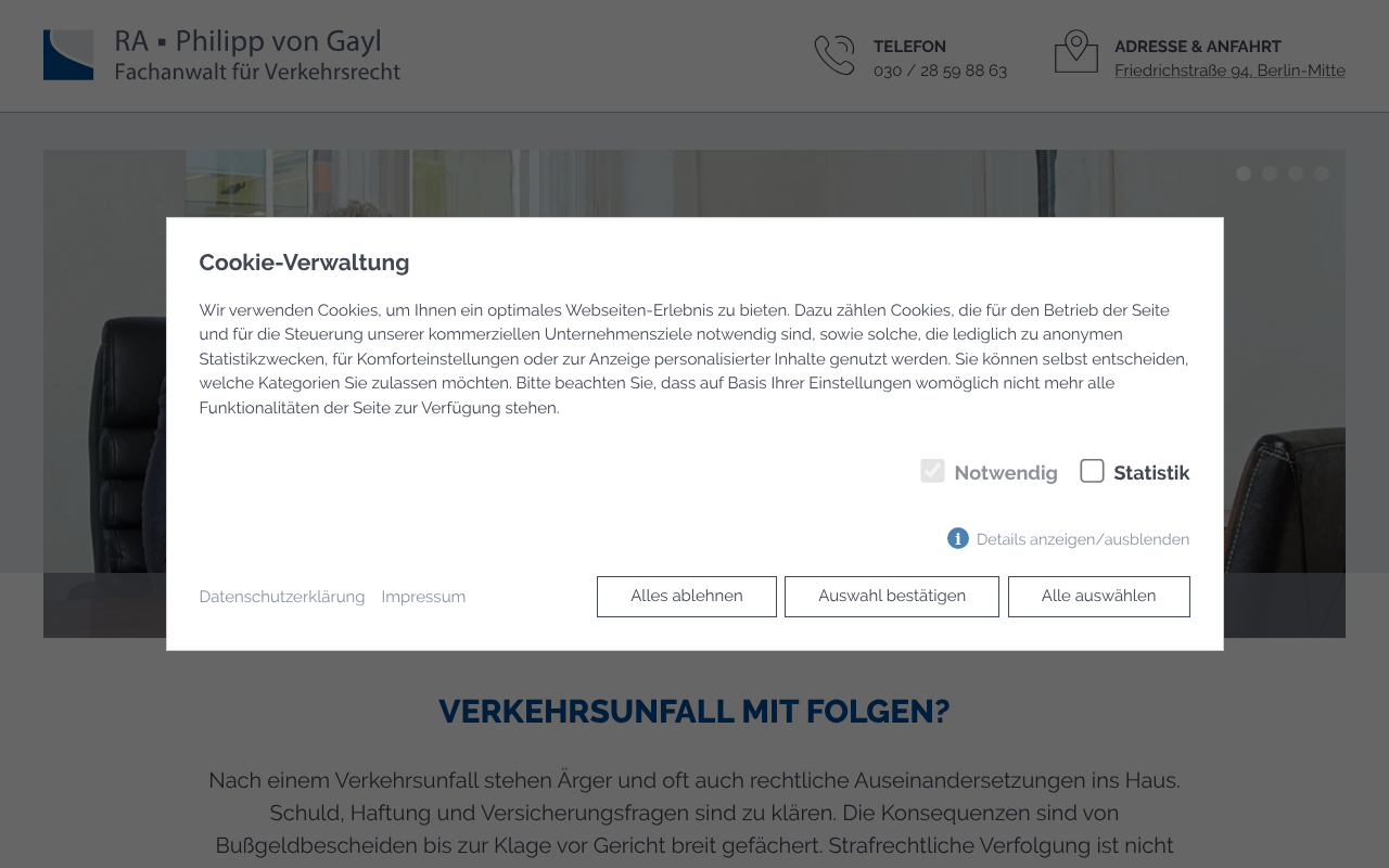 Philipp Freiherr von Gayl - Fachanwalt für Verkehrsrecht