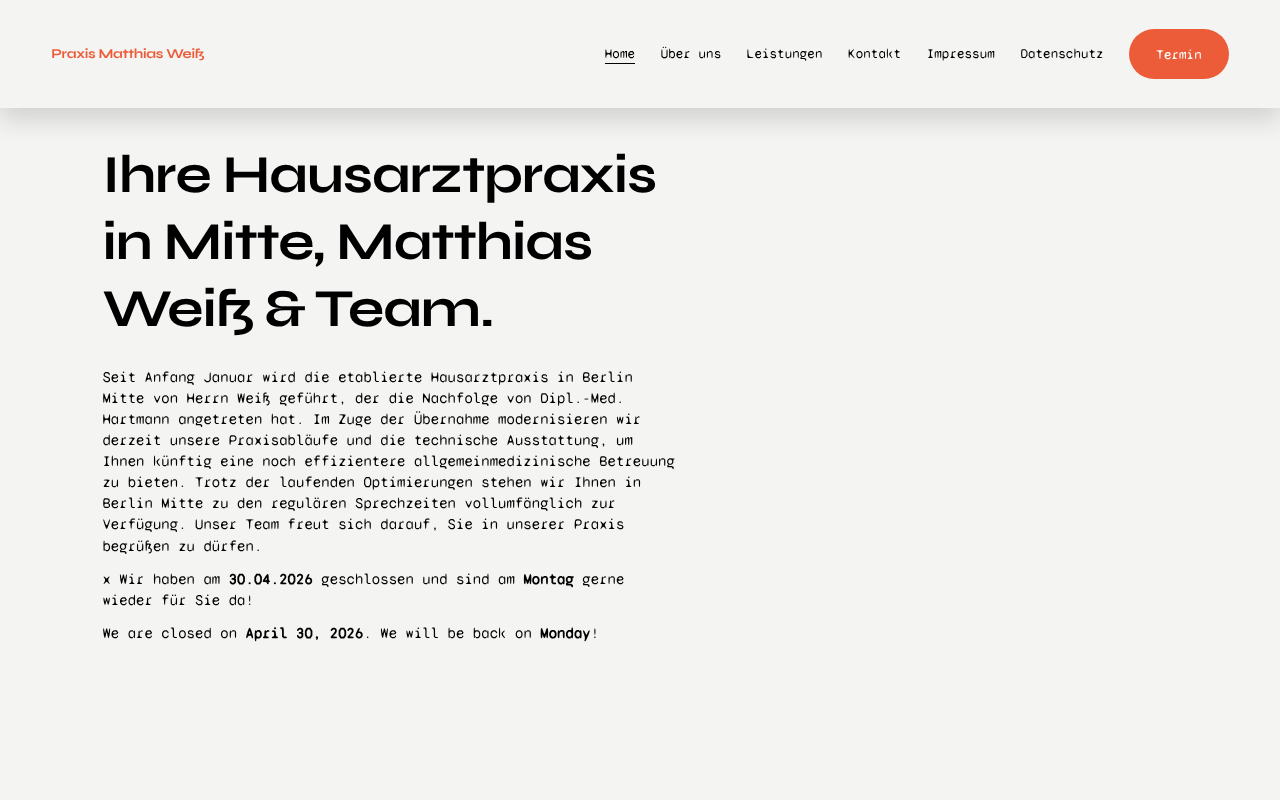 Hausarztpraxis Berlin Mitte | Herr Weiß (Nachf. Dipl.-Med. Hartmann) — Web Directory